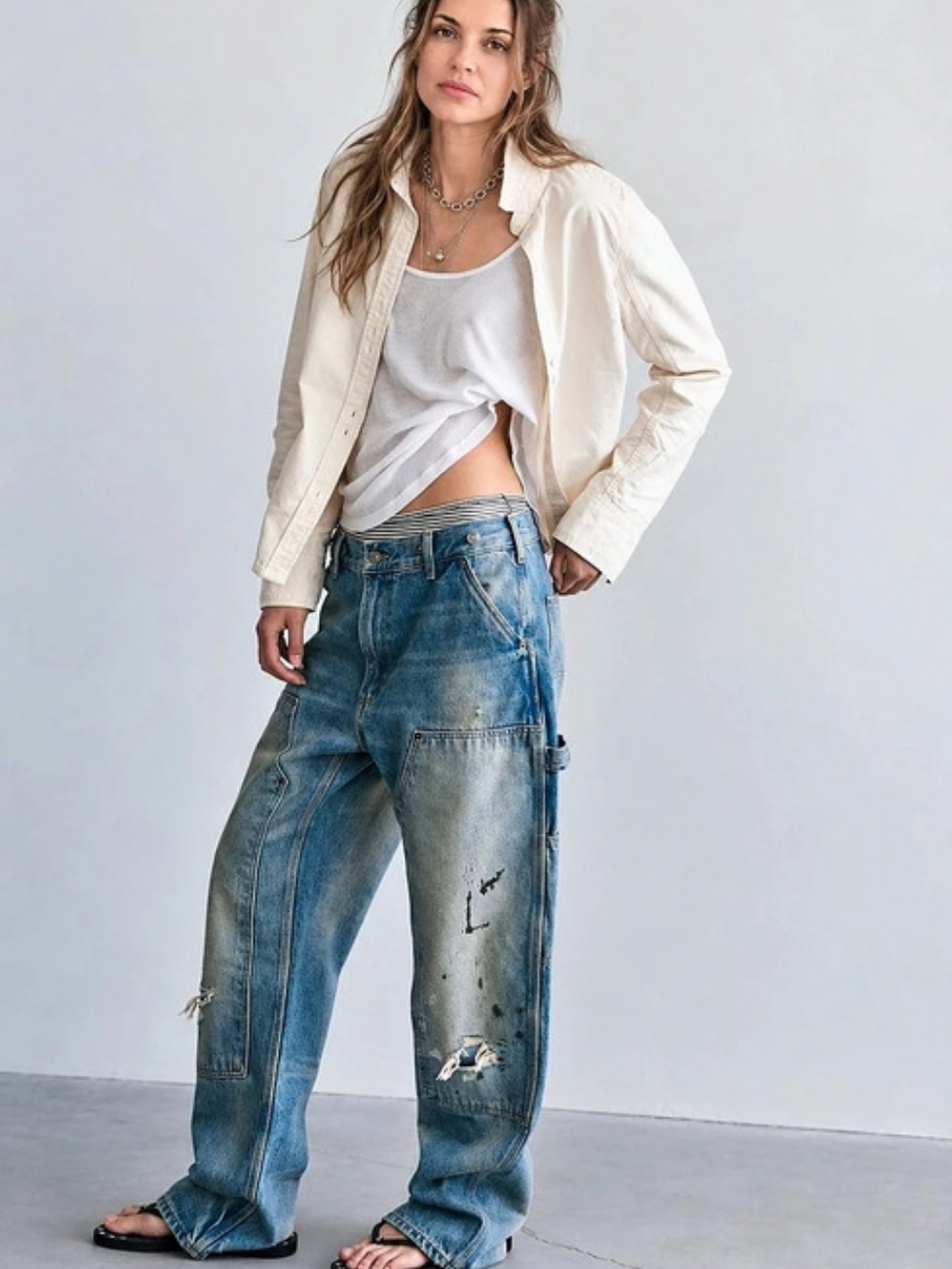 Free People We The Free Emily Carpenter Jeans Blue 26